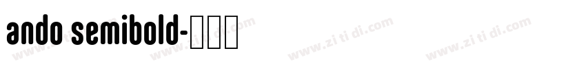 ando semibold字体转换